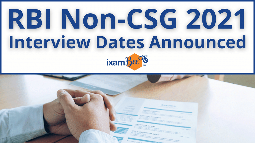 RBI Non-CSG 2020-21 Interview Dates