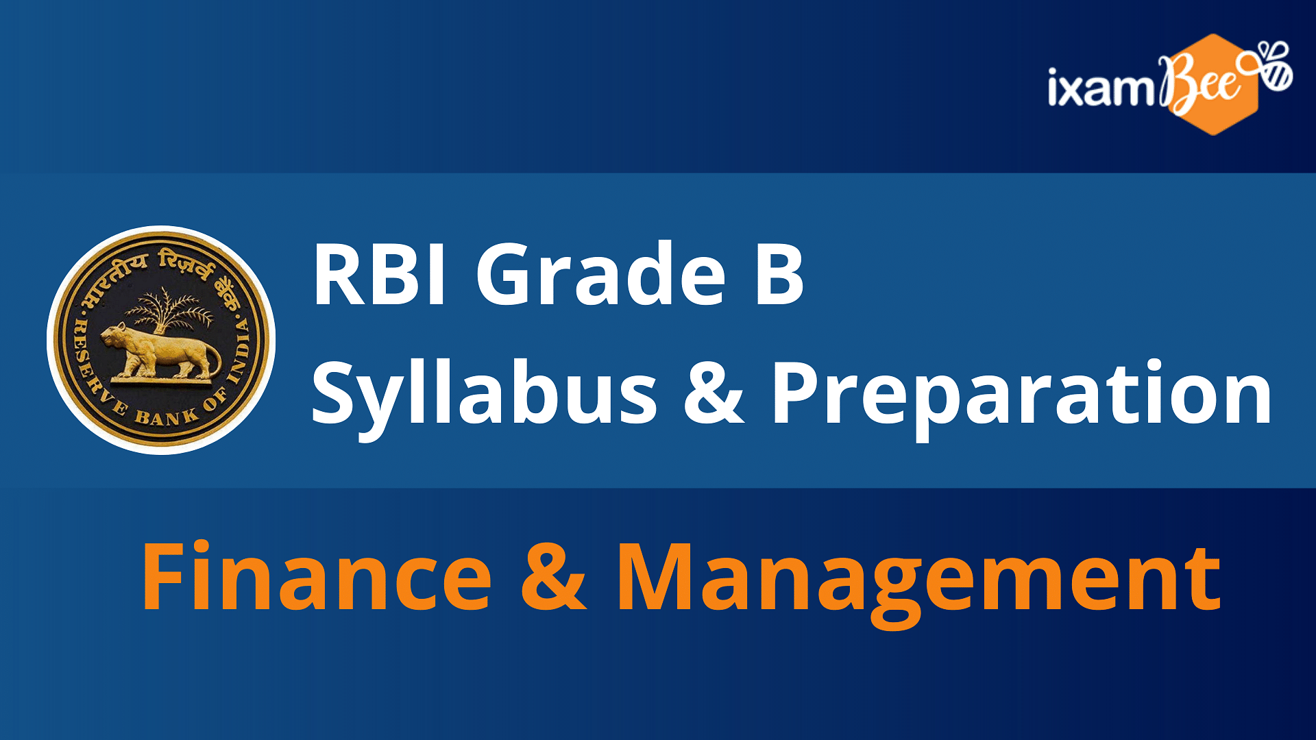 RBI Grade B Finance and Management