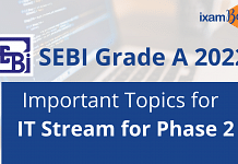 Important Topics for SEBI Grade A IT Stream Phase 2