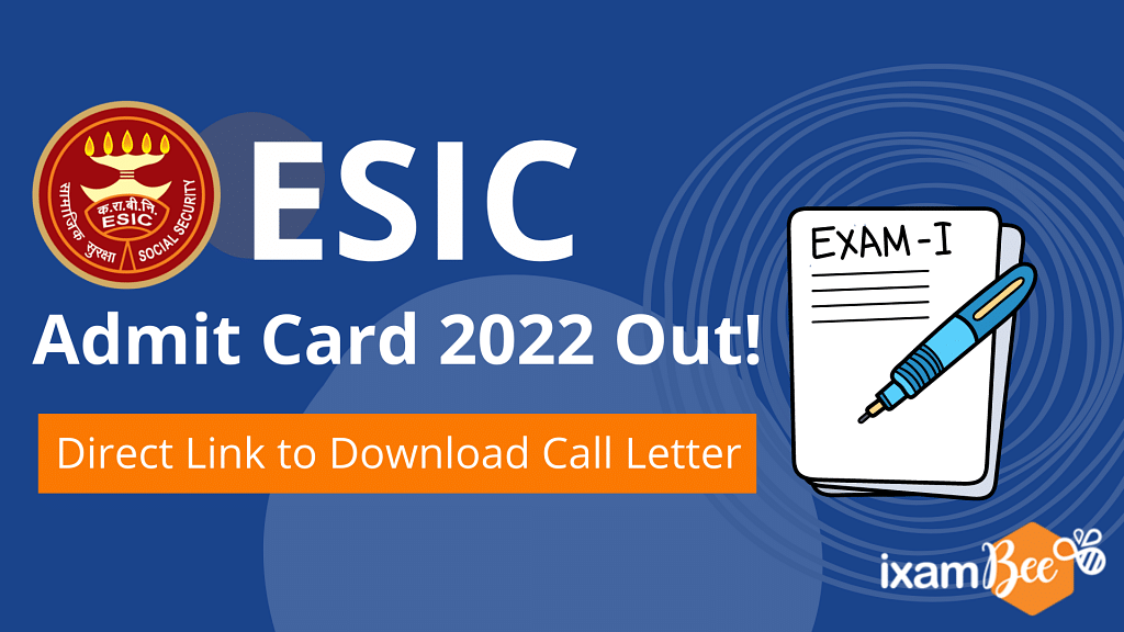 ESIC UDC Mains Admit Card 2022