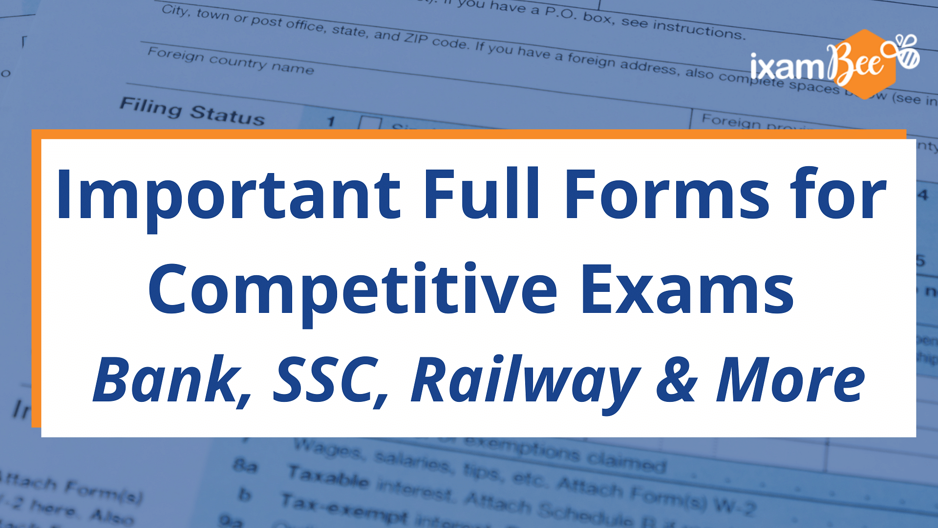 Important Full Forms for Competitive Exams: Bank, SSC, Railway and More