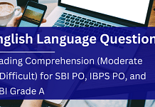 English Comprehension for SBI PO, IBPS PO and SEBI Grade A